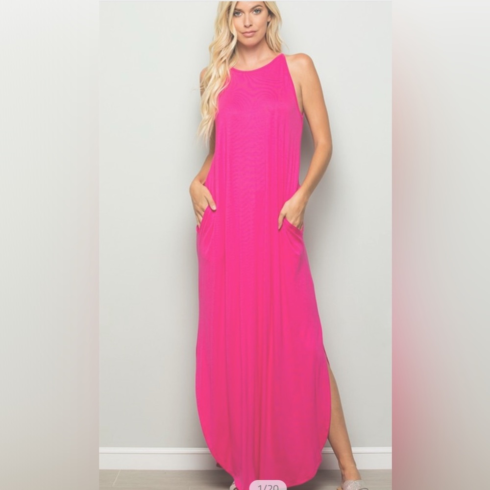Pink maxi dress